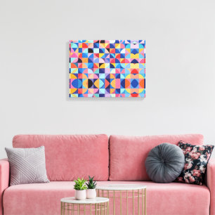 Abstrakte Bauhaus-Geometrie-Kunst Leinwanddruck