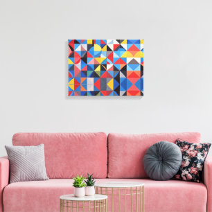 Abstrakte Bauhaus-Geometrie-Kunst Leinwanddruck