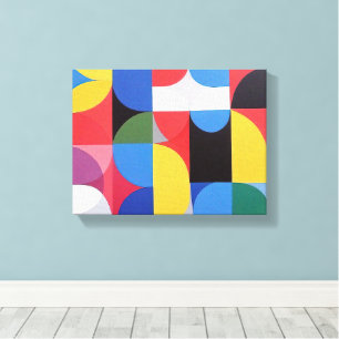 Abstrakte Bauhaus-Geometrie-Kunst Leinwanddruck