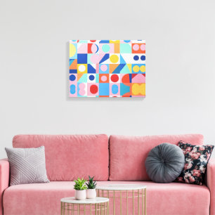 Abstrakte Bauhaus-Geometrie-Kunst Leinwanddruck