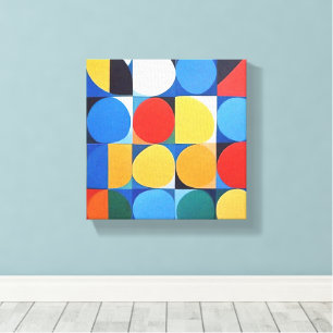 Abstrakte Bauhaus-Geometrie-Kunst Leinwanddruck