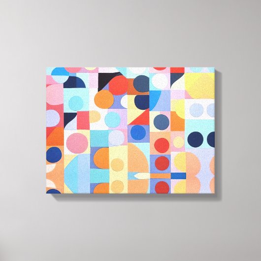 Abstrakte Bauhaus Geometrie Leinwanddruck (Vorderseite)