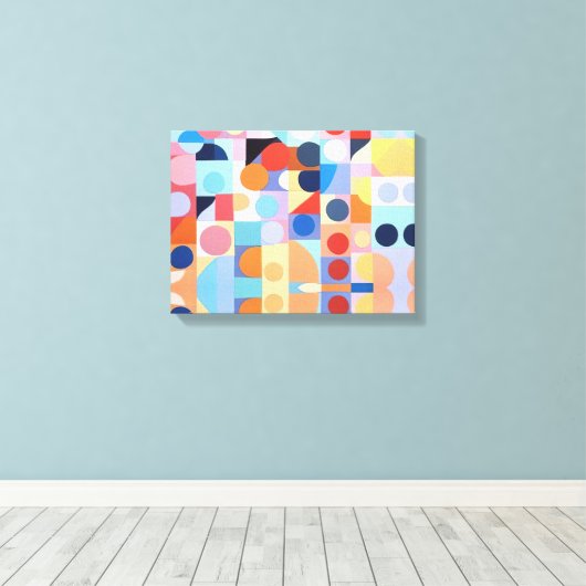 Abstrakte Bauhaus Geometrie Leinwanddruck (Insitu (Holzboden))