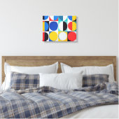 Abstrakte Bauhaus Geometrie Leinwanddruck (Insitu (Schlafzimmer))