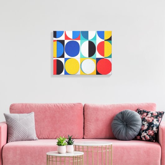 Abstrakte Bauhaus Geometrie Leinwanddruck (Insitu (Wohnzimmer))