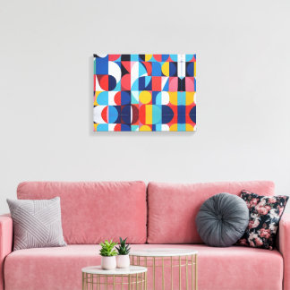 Abstrakte Bauhaus Geometrie Leinwanddruck