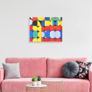 Abstrakte Bauhaus Geometrie Leinwanddruck