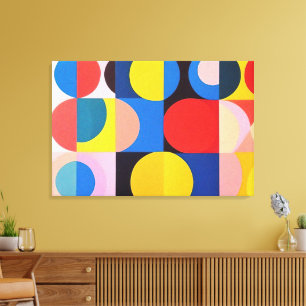 Abstrakte Bauhaus Geometrie Leinwanddruck
