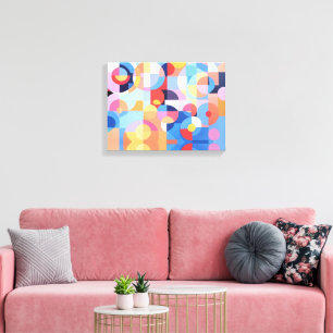 Abstrakte Bauhaus Geometrie Leinwanddruck