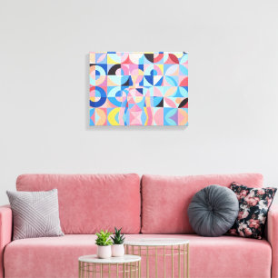 Abstrakte Bauhaus Geometrie Leinwanddruck