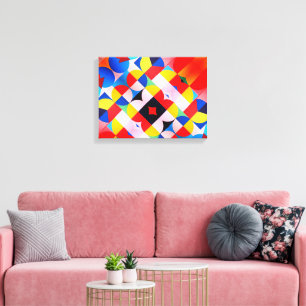 Abstrakte Bauhaus Geometrie Leinwanddruck