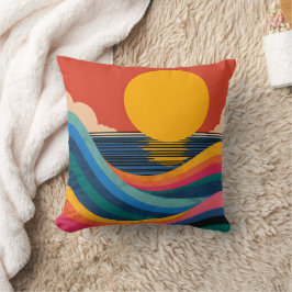 Abstrakte Bauhaus-Wurfkissen mit Sonnenuntergang u Kissen