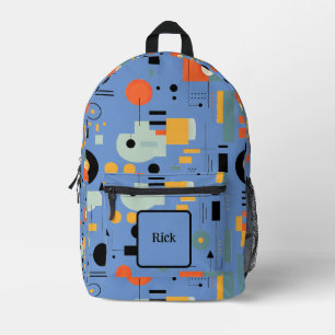 Abstrakte Bauhausformen Bedruckter Rucksack