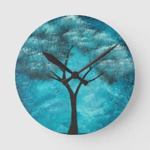 Abstrakte Baum-Kunst-Wand-Uhr Runde Wanduhr