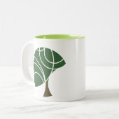 Abstrakte Baum-Tasse Zweifarbige Tasse (Vorderseite Links)