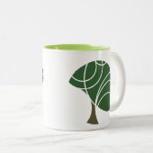 Abstrakte Baum-Tasse Zweifarbige Tasse (VorderseiteRechts)