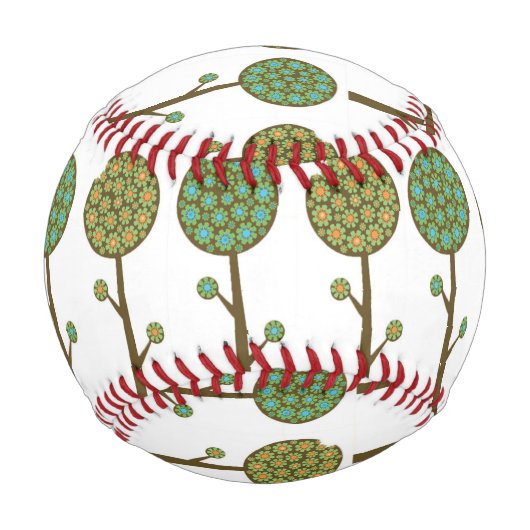 Abstrakte Bäume Baseball (Rückseite)