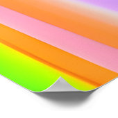 Abstrakte Bäume in mehrfarbigen Pastellen Poster (Ecke)