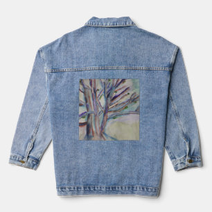 Abstrakte Bäume Jeansjacke
