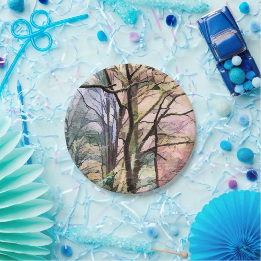 ABSTRAKTE BÄUME PAPPTELLER (Party)