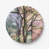 ABSTRAKTE BÄUME PAPPTELLER (Vorderseite)