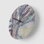 Abstrakte Bäume Runde Wanduhr (Winkel)