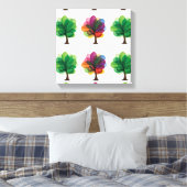 Abstrakte Bäume ummantelte Canvas Leinwanddruck (Insitu (Schlafzimmer))