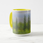 Abstrakte Bäume und Hillside Tasse (Vorderseite Links)
