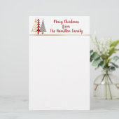 Abstrakte Bäume Weihnachten Briefpapier (Stehend Vorderseite)