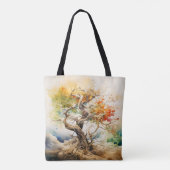 Abstrakte Baumfarben Tasche (Rückseite)