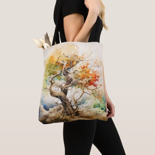Abstrakte Baumfarben Tasche (Von Nahem)