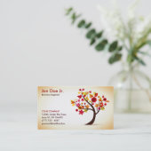 Abstrakte Baumgeschäftskarte Visitenkarte (Stehend Vorderseite)