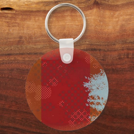 Abstrakte Baumkrone-Schlüsselkette Schlüsselanhänger (Vorderseite)