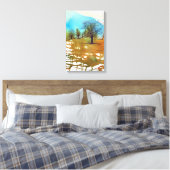 Abstrakte Baumlandschaft Wasserfarben Tinte Leinwanddruck (Insitu (Schlafzimmer))