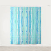 Abstrakte Baumstämme in pastellfarbenem Wasser und Wandteppich (Vorderseite)