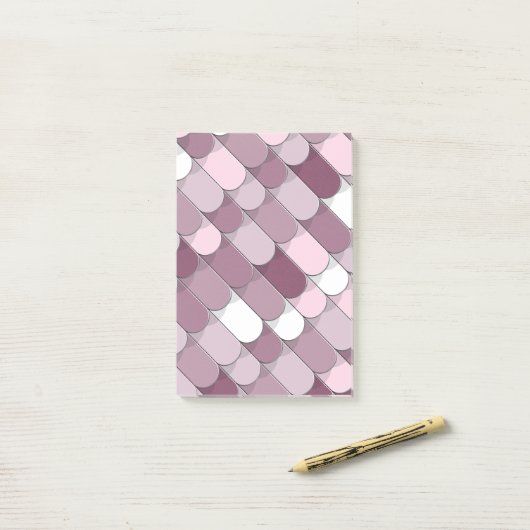 Abstrakte Bauweise (Fliesen) 2 Post-it Klebezettel (Auf Schreibtisch)