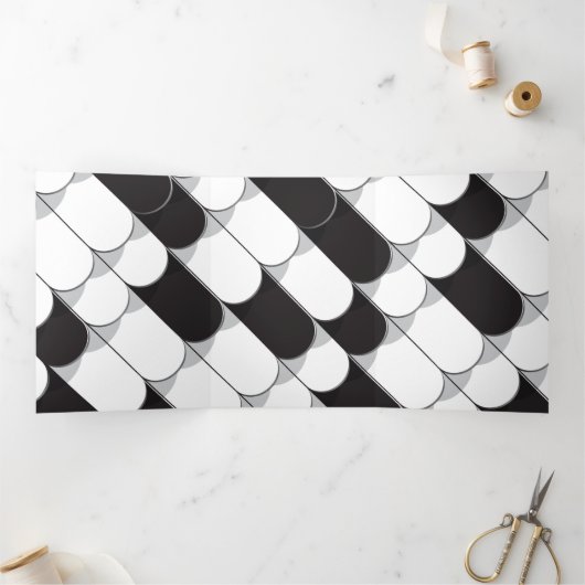 Abstrakte Bauweise (Fliesen) Dreifach Gefaltete Urlaubskarte (Innenseite)