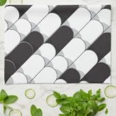 Abstrakte Bauweise (Fliesen) Geschirrtuch (Gefaltet)