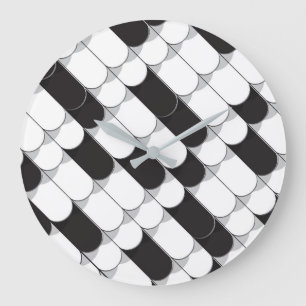 Abstrakte Bauweise (Fliesen) Große Wanduhr