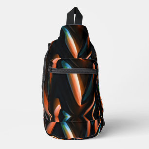 Abstrakte Beams Navy & Copper Sling Bag