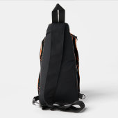 Abstrakte Beams Navy & Copper Sling Bag (Rückseite)