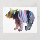 Abstrakte Bear cub Silhouette Postkarte (Vorderseite)