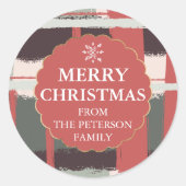 Abstrakte bearbeitbare Pinselstriche goldfarben We Runder Aufkleber (Vorderseite)