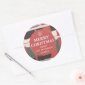 Abstrakte bearbeitbare Pinselstriche goldfarben We Runder Aufkleber (Umschlag)