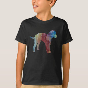 Abstrakte Bedlington Terrier Silhouette T-Shirt