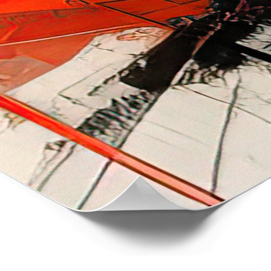 Abstrakte beeindruckende Malerei Poster (Ecke)