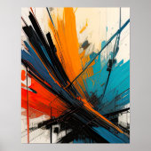 Abstrakte beeindruckende Malerei Poster (Vorne)