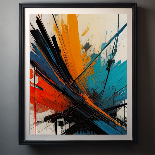 Abstrakte beeindruckende Malerei Poster