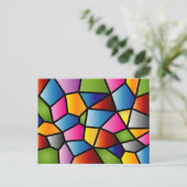 Abstrakte beflecktes Glas-Postkarte Postkarte (Stehend Vorderseite)