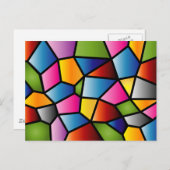 Abstrakte beflecktes Glas-Postkarte Postkarte (Vorne/Hinten)